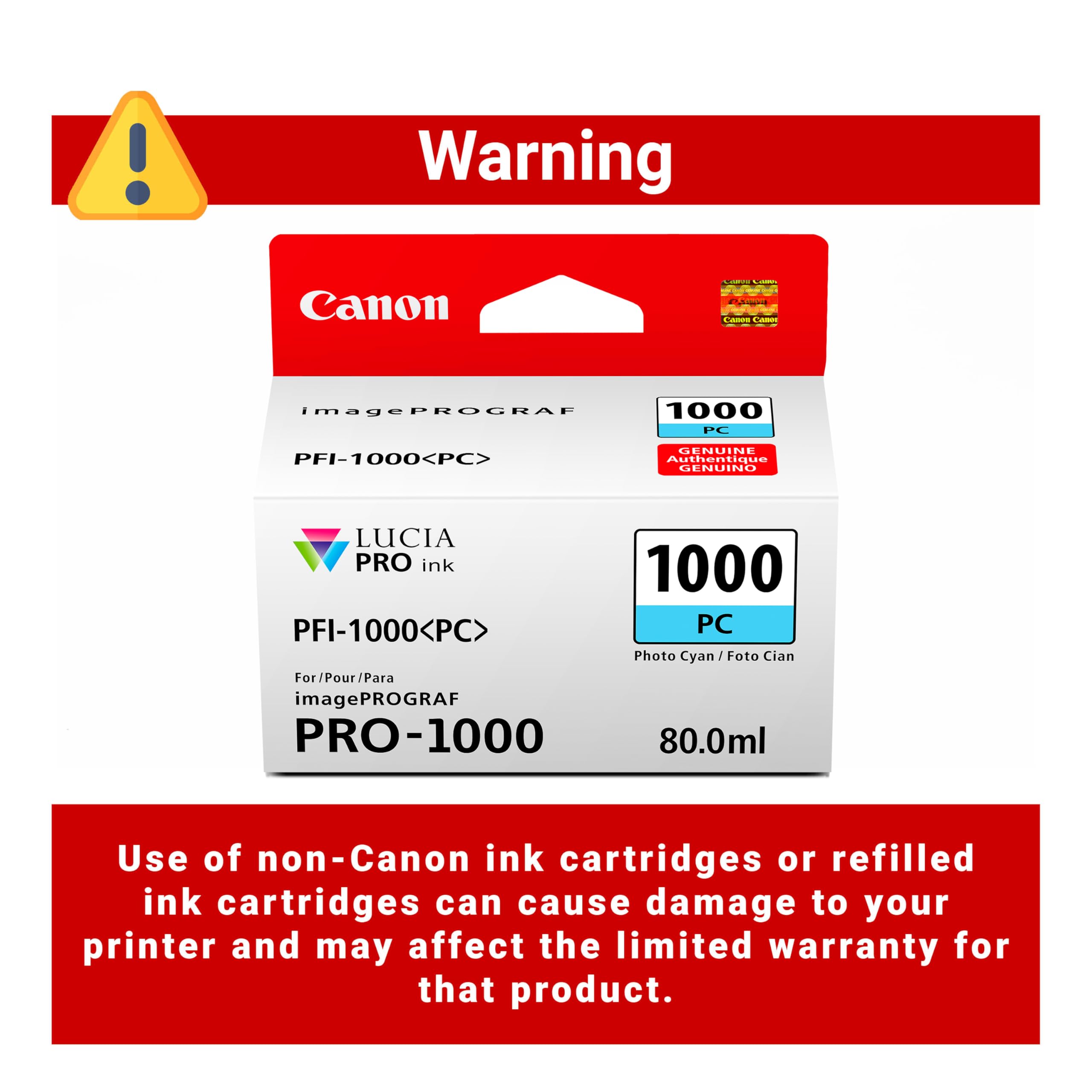 Amazon.com : Canon PFI-1000 Genuine Photo Cyan Ink Tank