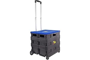 dbest products Quik Cart Collapsible Rolling Storage Bag