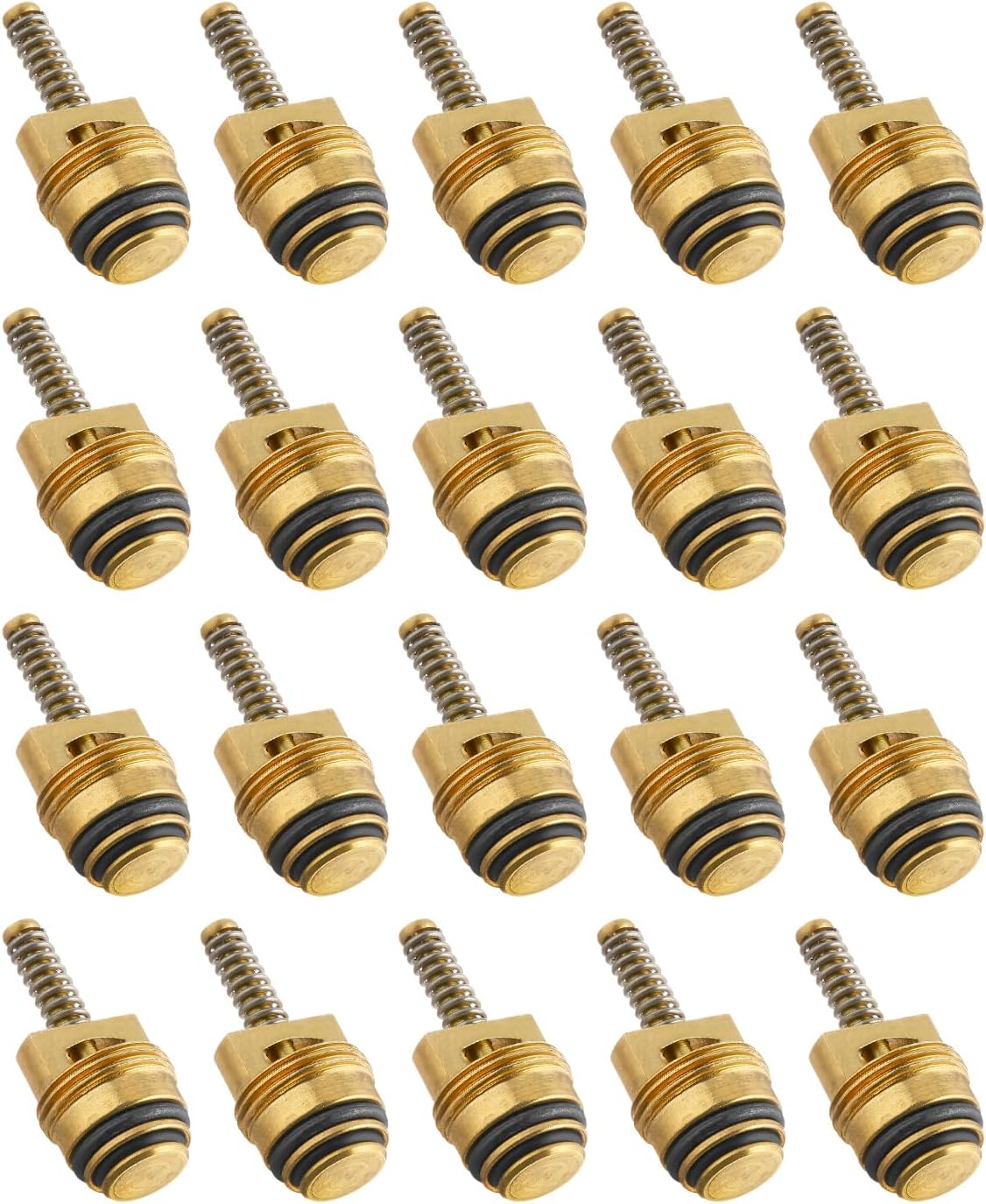 M10 Brass AC Valve Core Fit for BAS03009 MT0065 59356 Ford 4L3Z19D701A GM 10245619 Chrysler 4882331, Compatible with 134A and R12 Systems, 25PCS