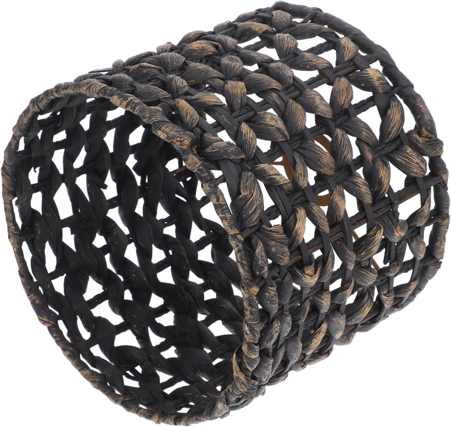 Handmade Rattan Woven Pendant Light Shade Large Drum Chandelier Lamp Shade for Living Room Boho Style Ceiling Light Fixture