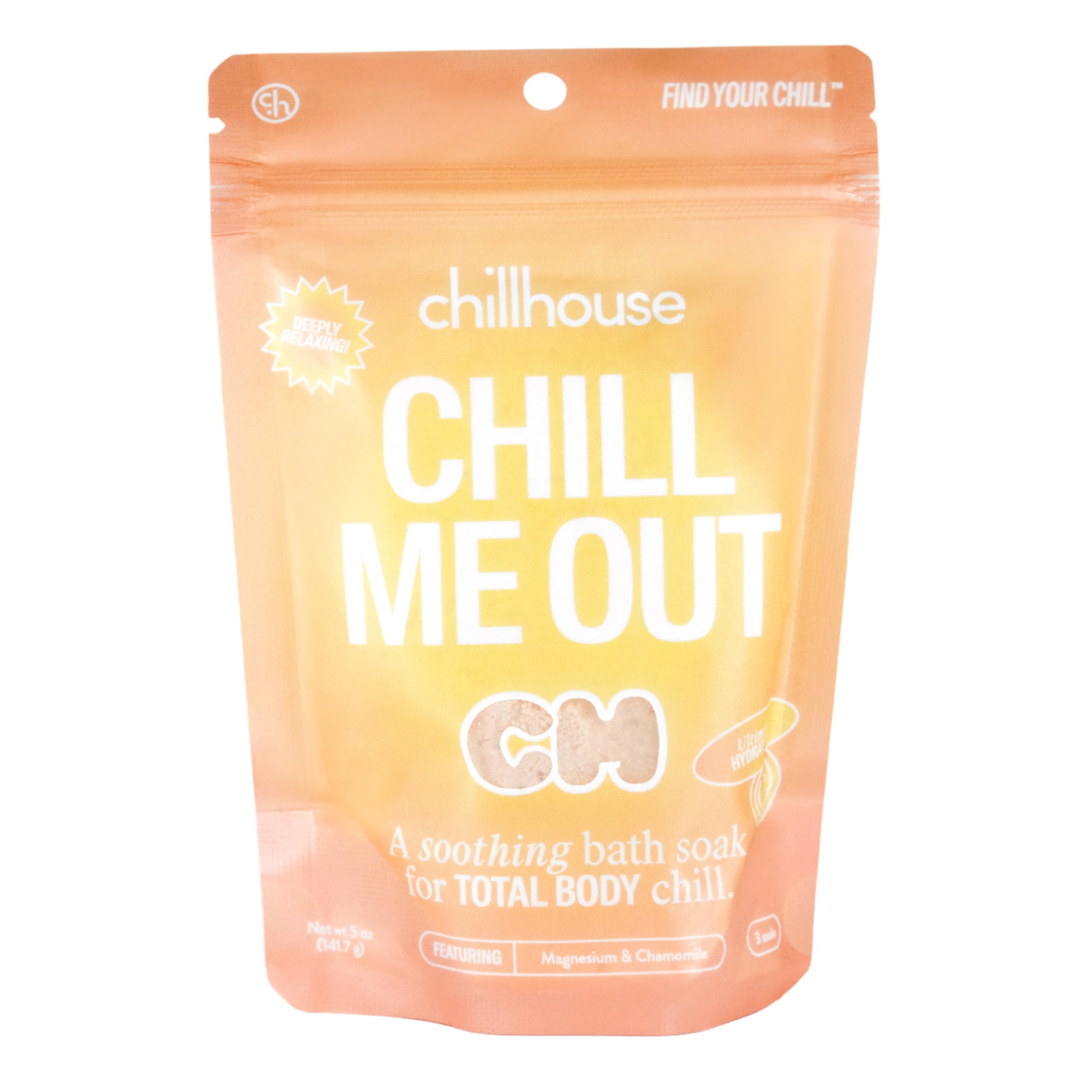 ChillhouseSalt Bath Soak, Chill Me Out - Gentle Cleansing Bath Salt for Exfoliating, Softening & Skin Moisturizing - Soaking & Bathing Skin Care for Radiant Sparkly Glow