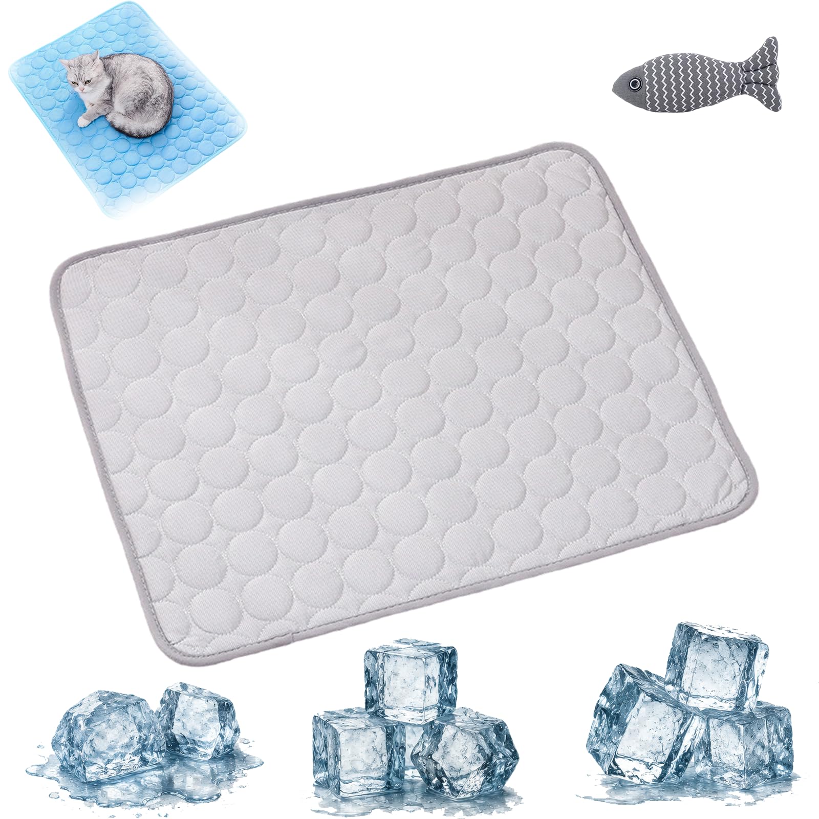 Dog Cooling Mat, Waterproof Reversible Pet Dog Cat Ice Silk Cold Pad，S-D