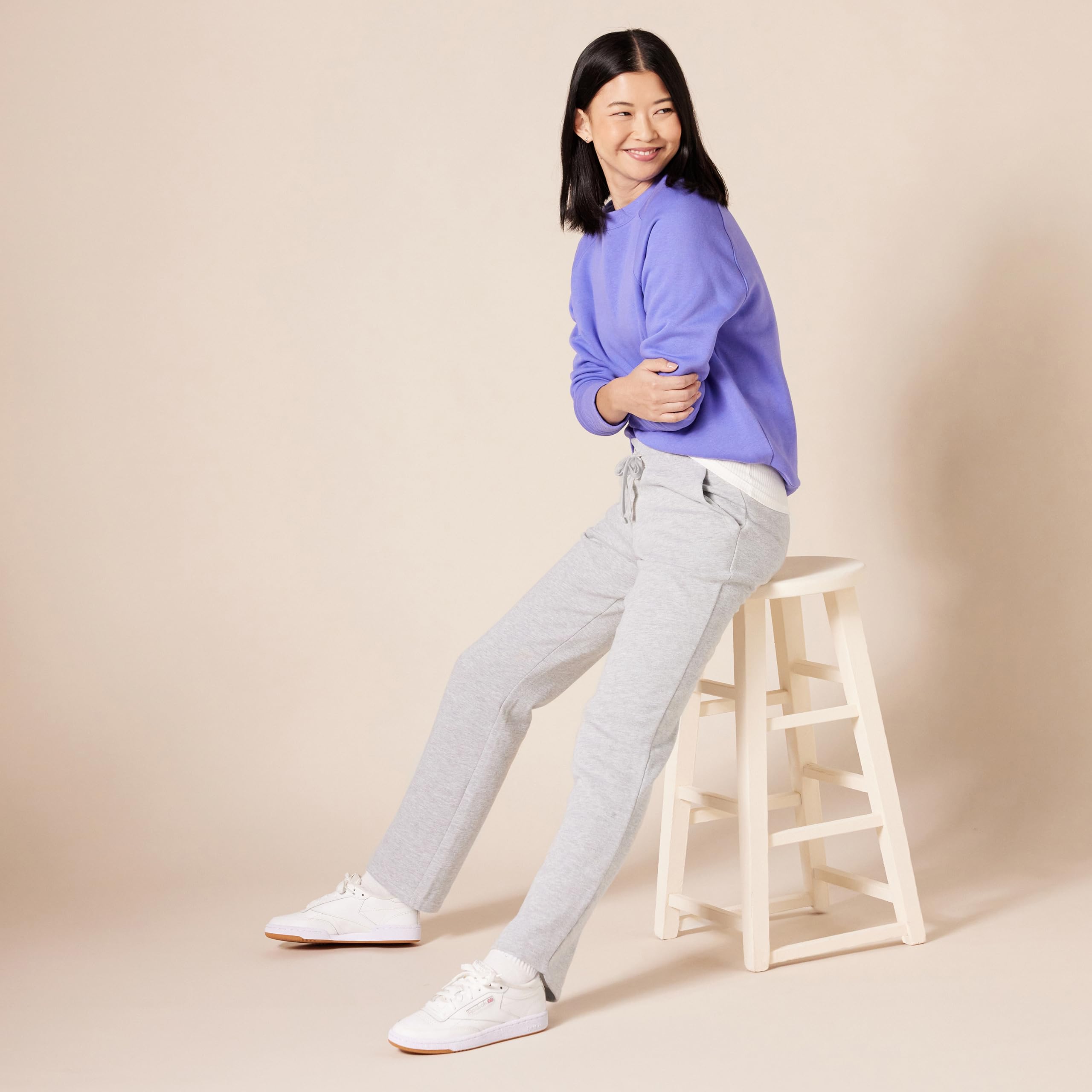 Amazon Essentials Pantaloni Tuta Da Donna A Gamba Dritta Con Coulisse, In Pile (Disponibili In Taglie Forti)