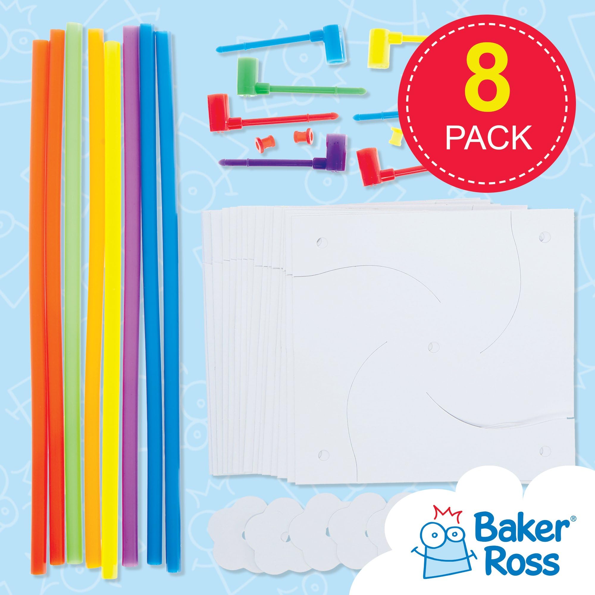 Baker Ross Girandole da inventare, kit per bambini (confezione da 8)