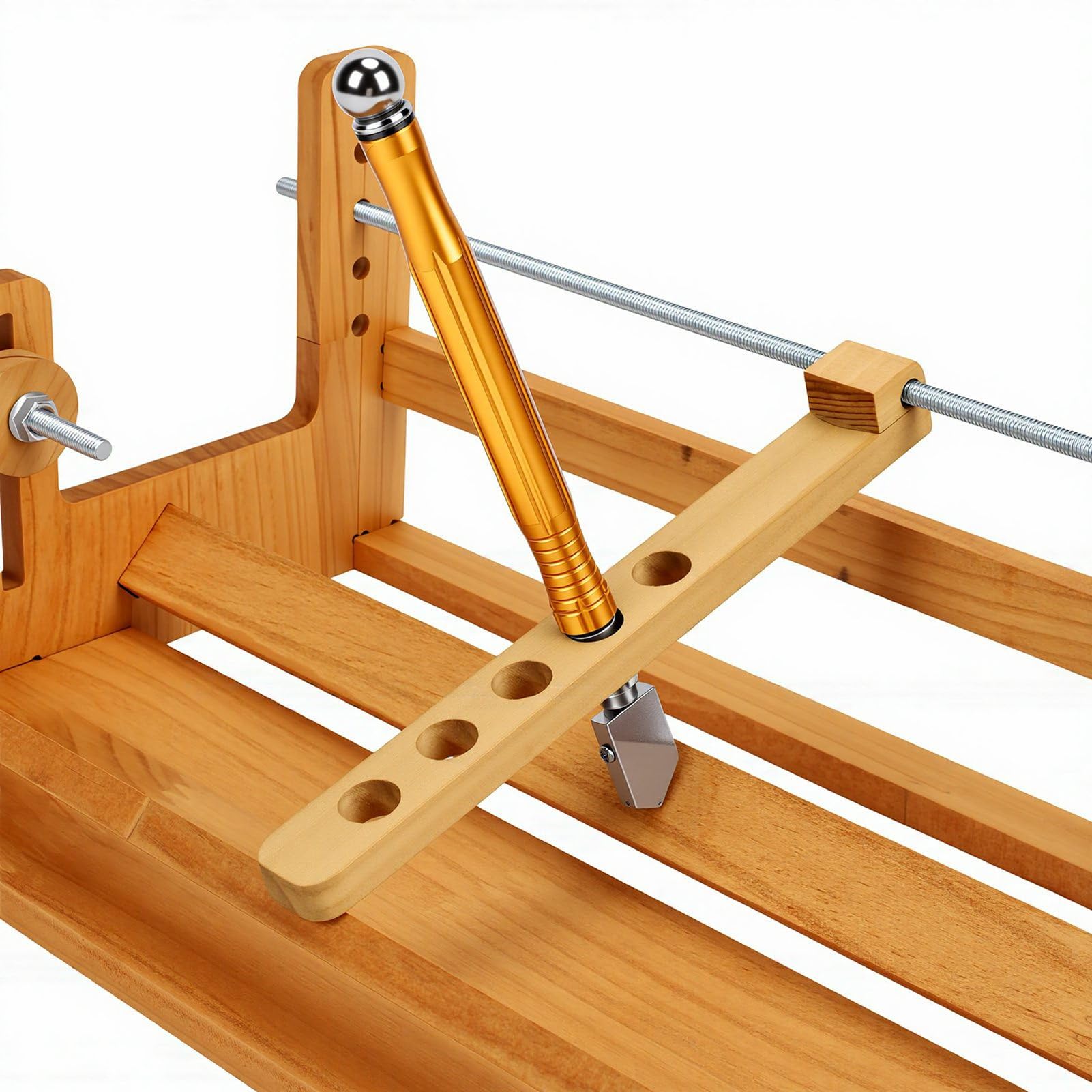 Flaschenschneider, Hochpräzises Sicheres Flaschenschneidewerkzeug Set aus Kiefernholz mit Rutschfestem Holzrahmen für Selbstgemachte Weingläser Selbstgemachte Vasen Trinkgläser