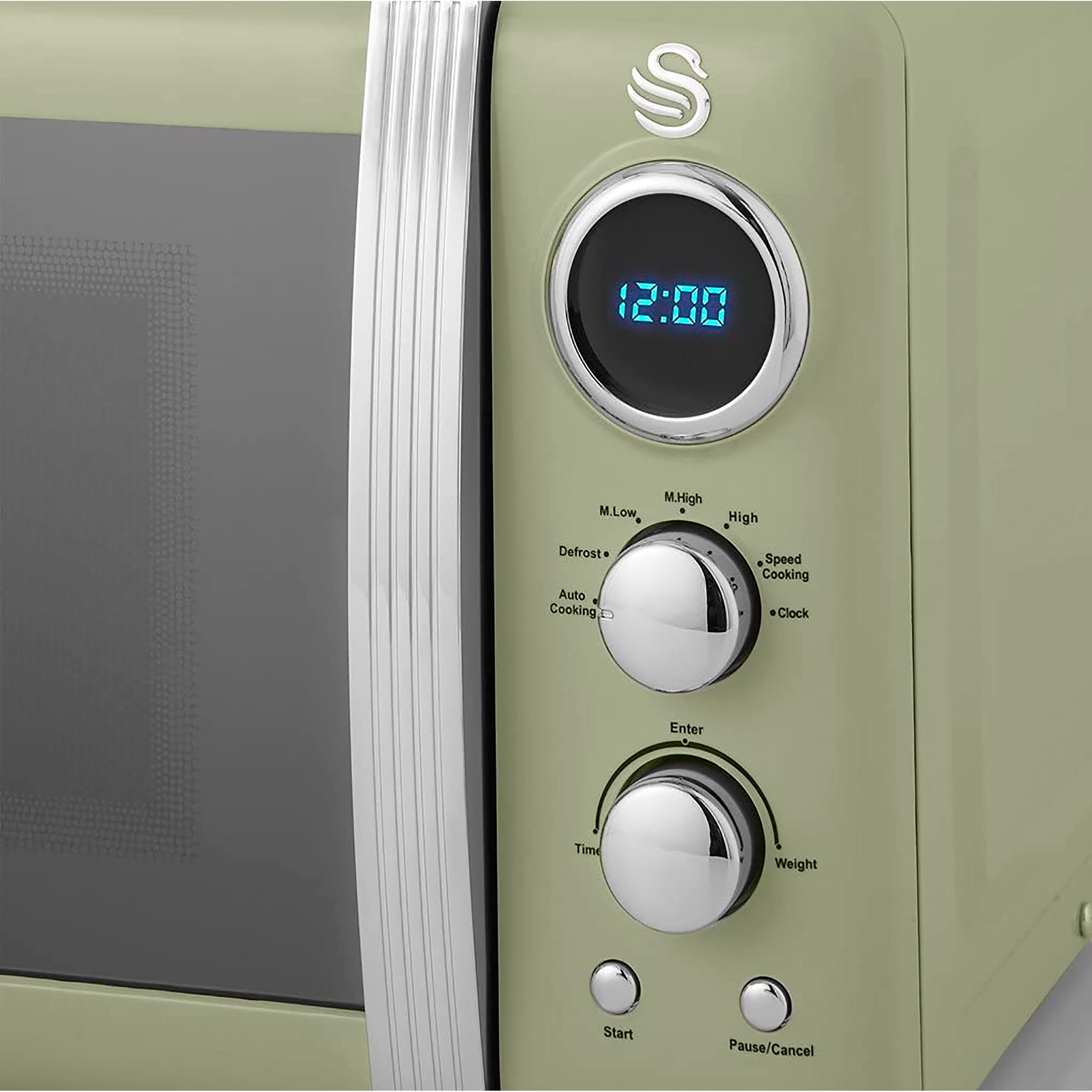 Swan Retro Digital Microwave Green, 20 L, 800 W, 3 Power Levels