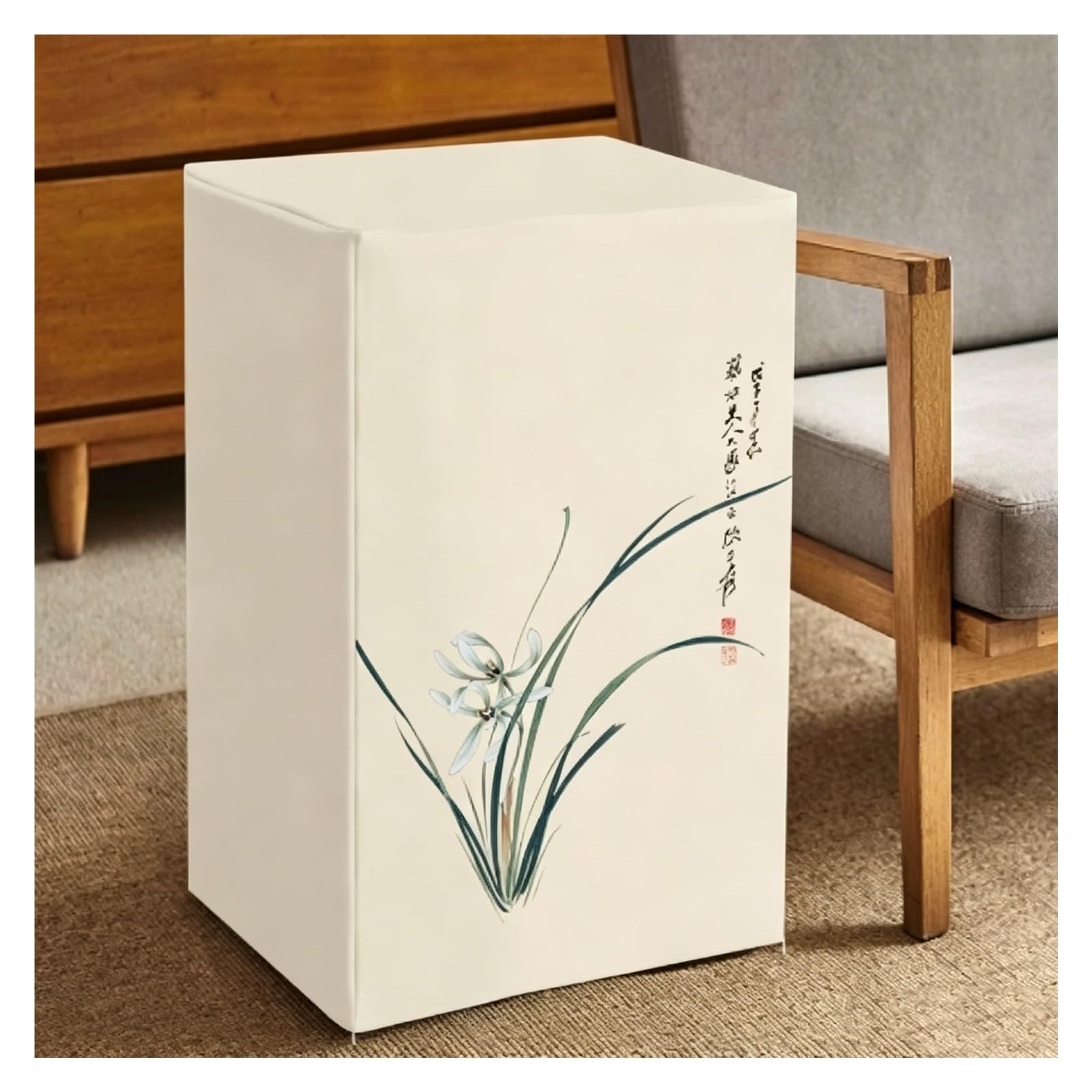 CHZDPP Customized Safe Covers with Front Opening, Full-Coverage Safe Dust Cover for Fridge/Bedside Table, Polyester Cabinet Covers(A,20x16x28in/50x40x70cm)