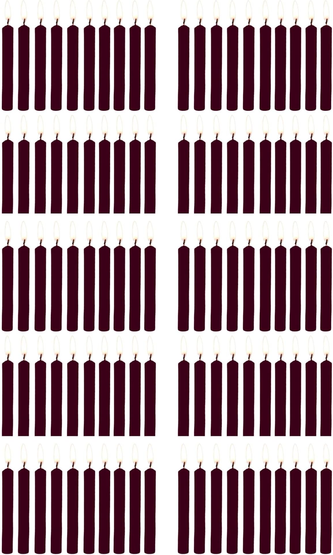 PROSPERRO LUMO by Parkash Candles Chime/Stick/Spell Candle Set of 100 | Ritual Spell | Unscented (Dark Brown)