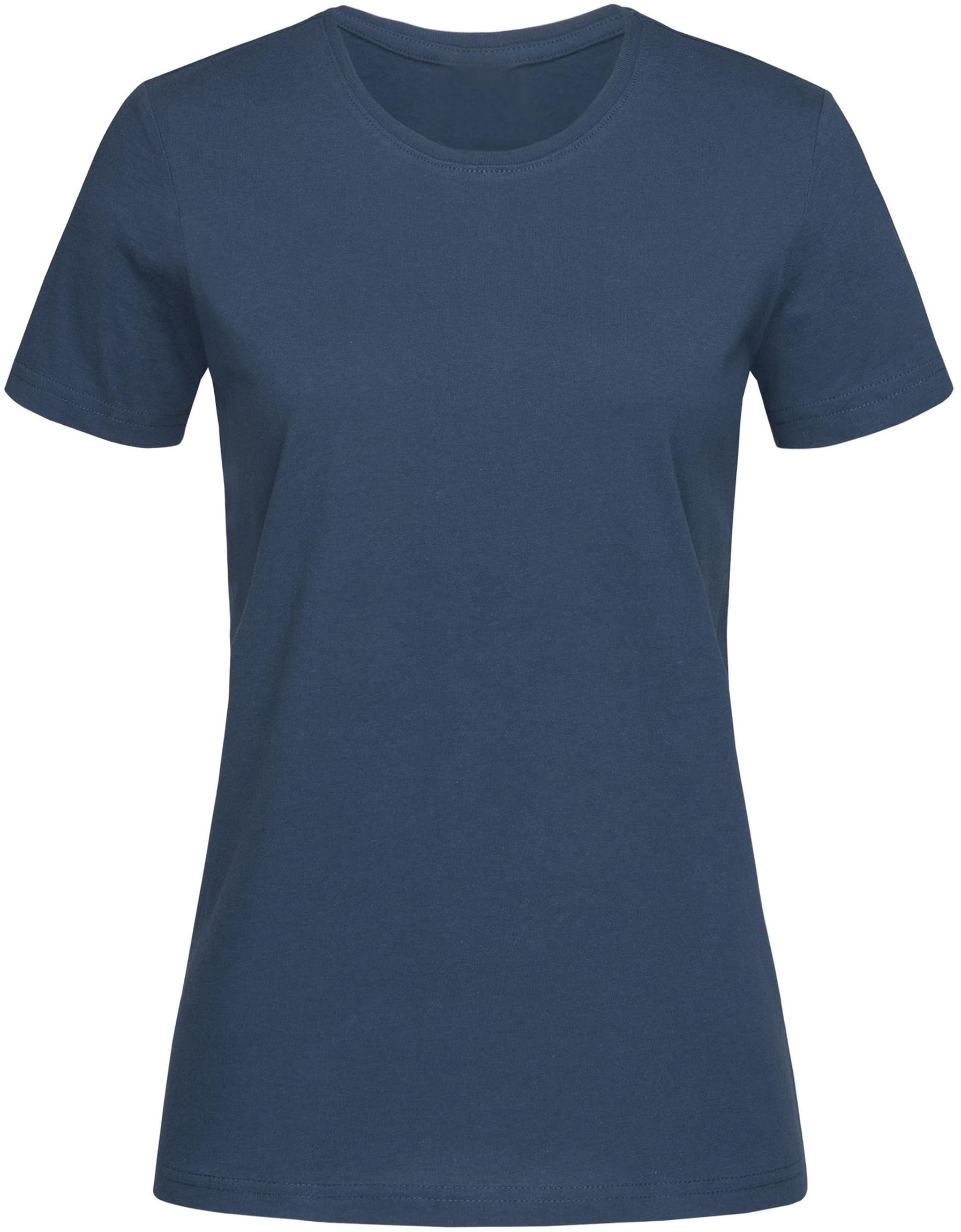 Coozo Women's Navy Regular Fit Crew Neck Soft Hand Feel Classic T-Shirt - Xl