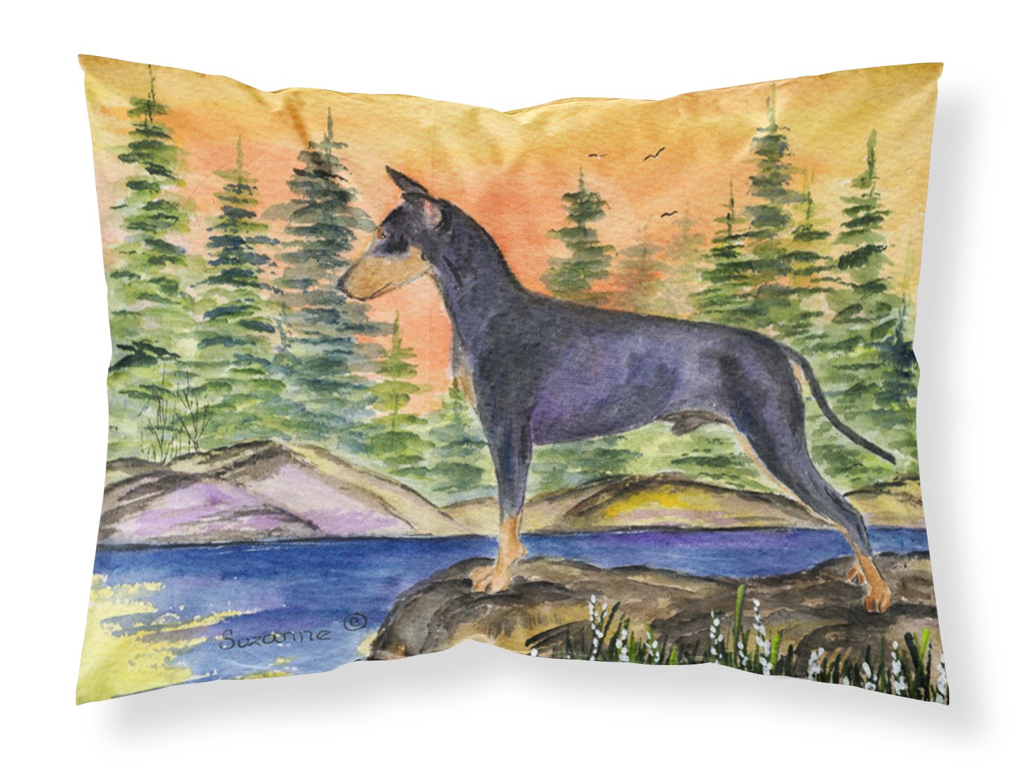Taie d'oreiller Manchester Terrier en tissu standard multicolore absorbant l'humidité