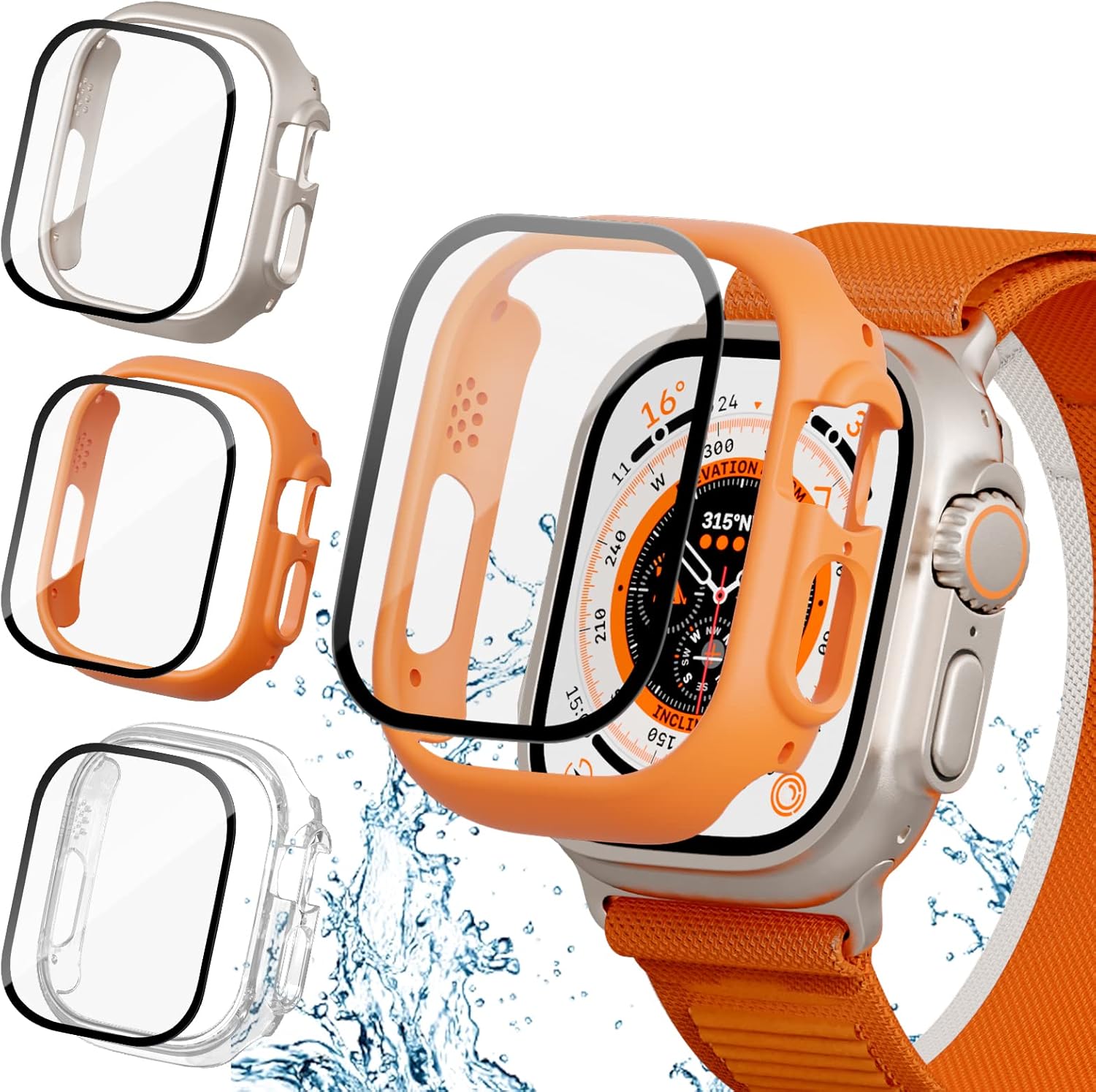 Amazon 3 3 Pack For Apple Watch Ultra 49mm Screen Protector Case