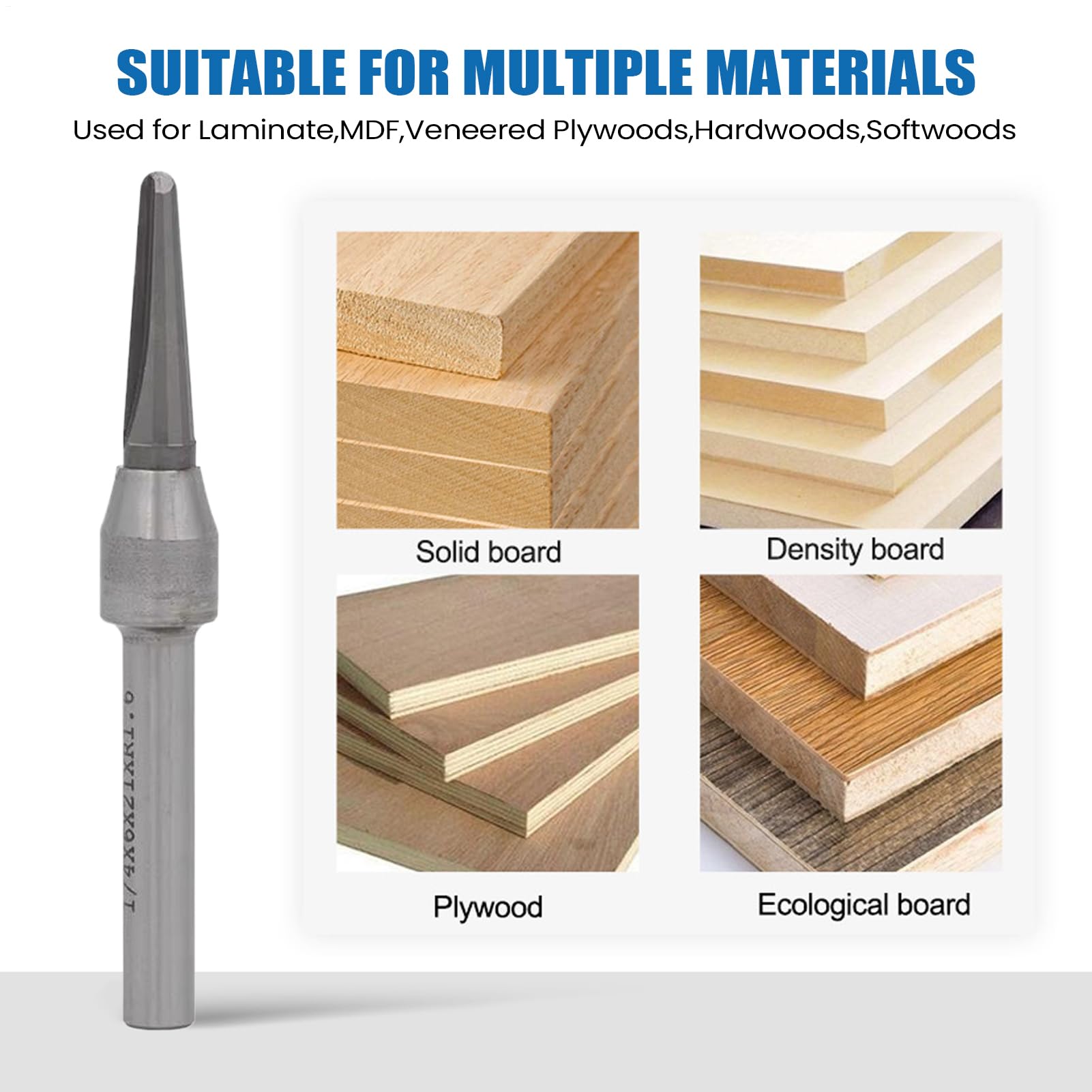 de fraisage – Fraise à 13 mm et 6 mm pour coupe affleurante | Fraise de précision à grande vitesse, fraise conique pour bois, stratifié, atelier de bricolage, fraisage à rainurer