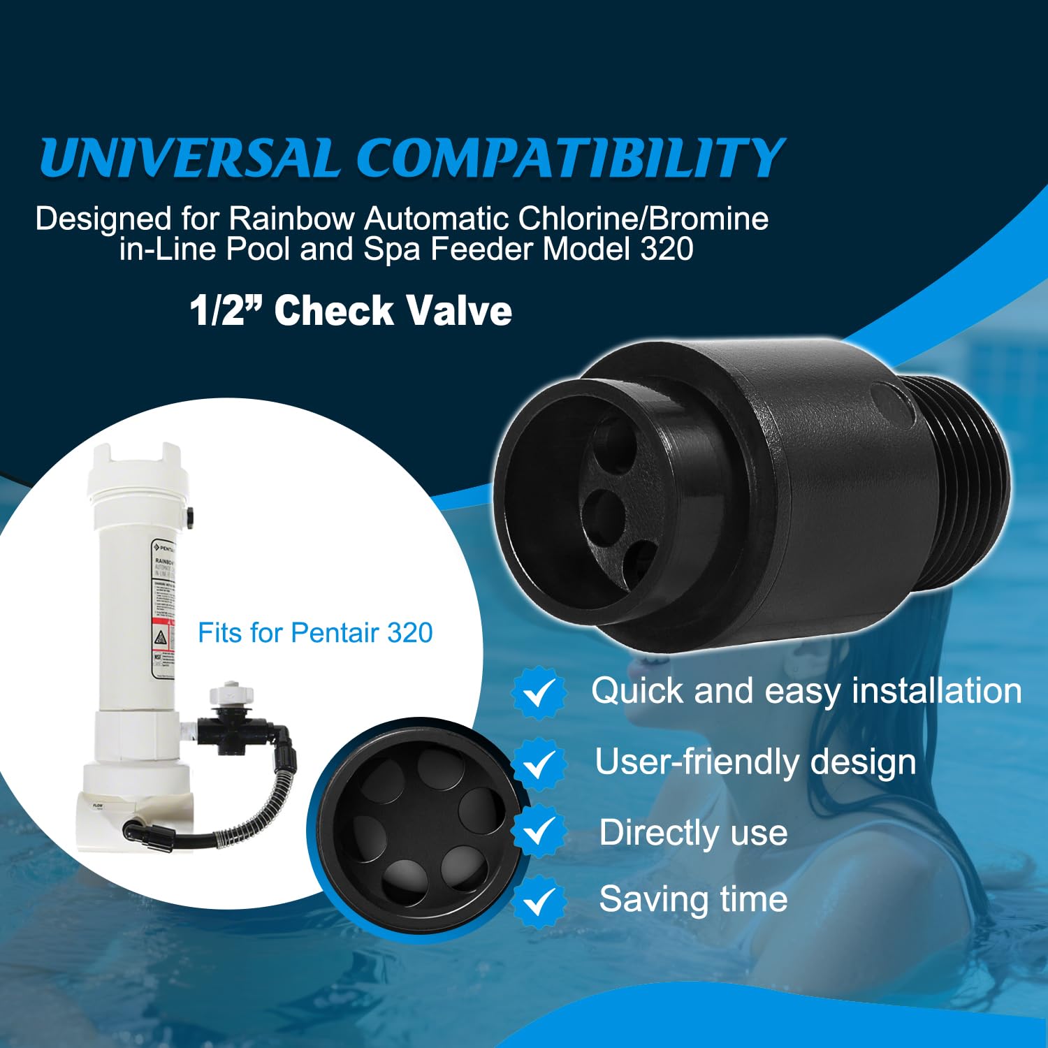 Amazon.com: Zymurgoes R172248 Check Valve Compatible with Pentair