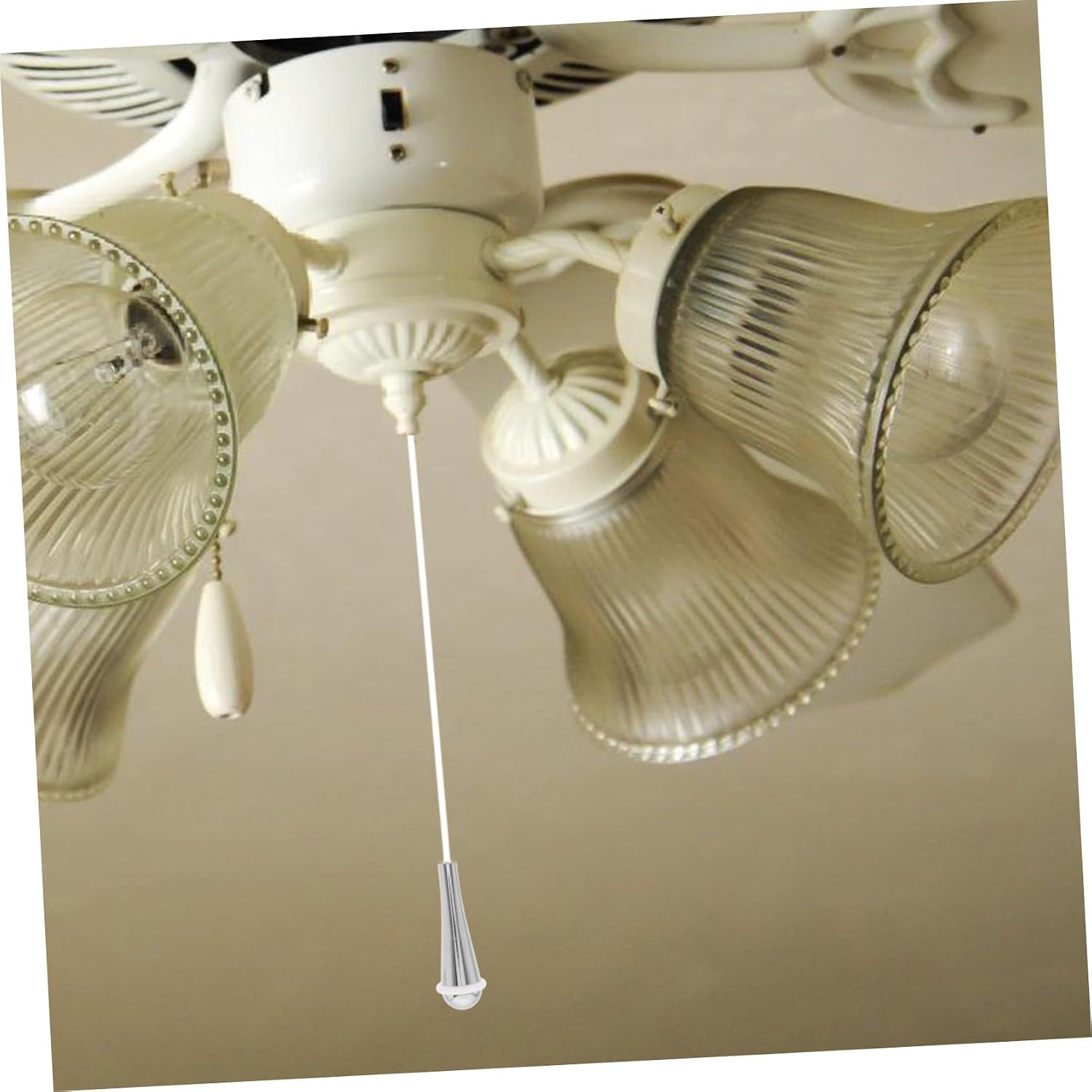 Fan Light Pull Rope Ceiling Fans Rope Ceiling Light Pull Cord for Lamp Ceiling Light Pull Cord Ceiling Fan Extension Rope Ceiling Fan Pull Rope Fan Pulls Silver Zinc Alloy