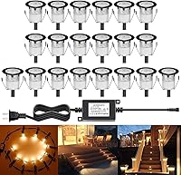 Vista 15 de Kit de luces LED de bajo voltaje para cubierta de acero inoxidable, impermeable, empotradas, para terrazas de madera, escaleras, jardín, patio