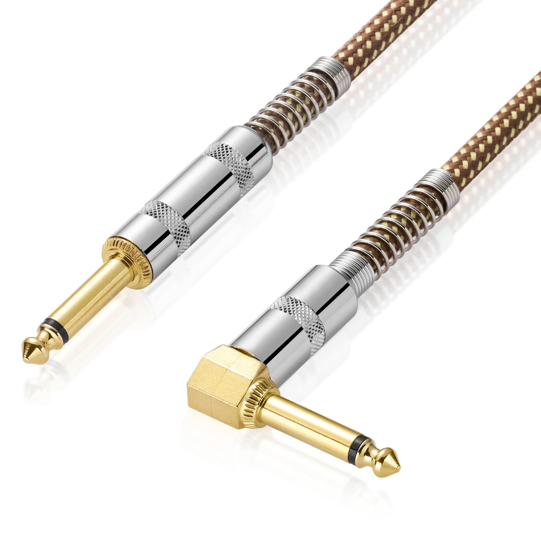 kabel audio do gitary Pleciony 1/4 ''Jack 90 Stopni 6.5mm Do 6.5mm Kabel Audio Pozłacany Do Elektrycznego Wzmacniacza Miksującego Gitarę (Color : 5m)