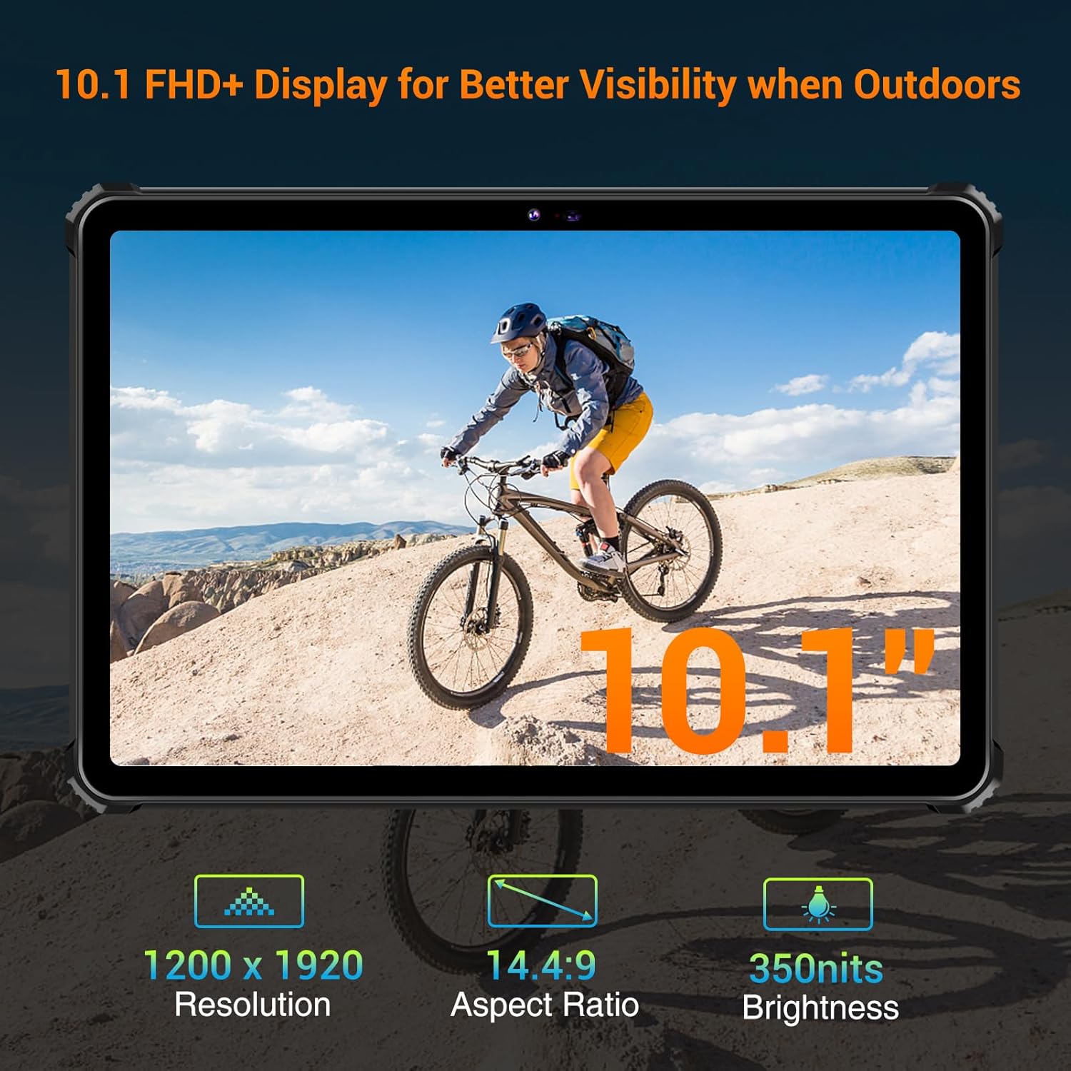 OUKITEL RT6 Tablet Android 13, Rugged Tablet 10 Pollici, 20000mAh Batteria(33W), 14GB+256GB/1TB, 16MP Camera, Octa-Core, Dual 4G SIM+5G WiFi/GPS, IP68/IP69K Impermeabile, Indistruttibile Tablet PC