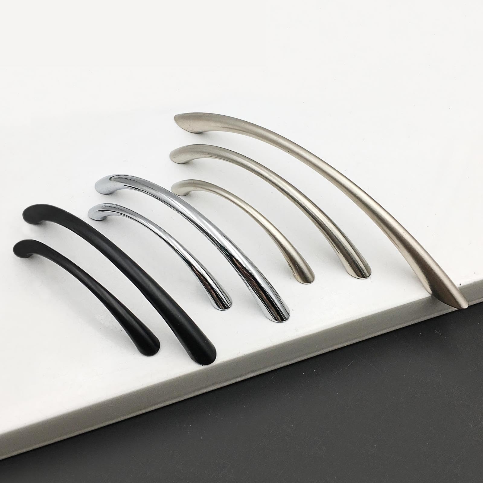 Paquete de 4 tiradores dorados cepillados para cajones de cocina, 64/96/128 mm, accesorios de armario y baño, accesorios modernos para muebles, fácil instalación
