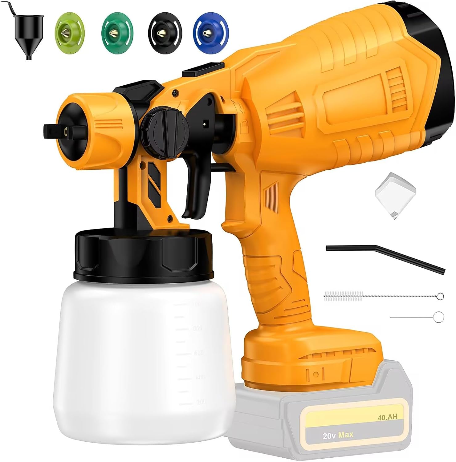 Cordless Paint Sprayer For Dewalt 20V AX Battery,HVLP Spray Paint Gun - View #9