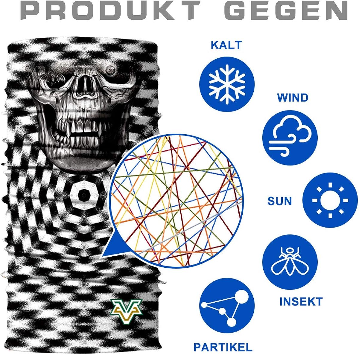 YouGa Tube Scarf - 3D Bandana Unisex Seamless Tube Headbands Headwrap, UV Resistance Outdoors Mutifunctional Headwear Balaclava - Image 4