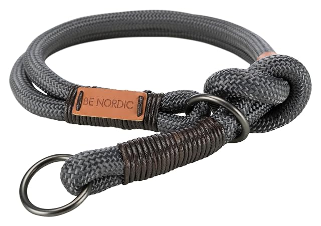 Foto 2 de 5 de TRIXIE Collar de Educación BE NORDIC, L–XL: 55cm/13mm, Gris Oscuro/Marrón, Perro