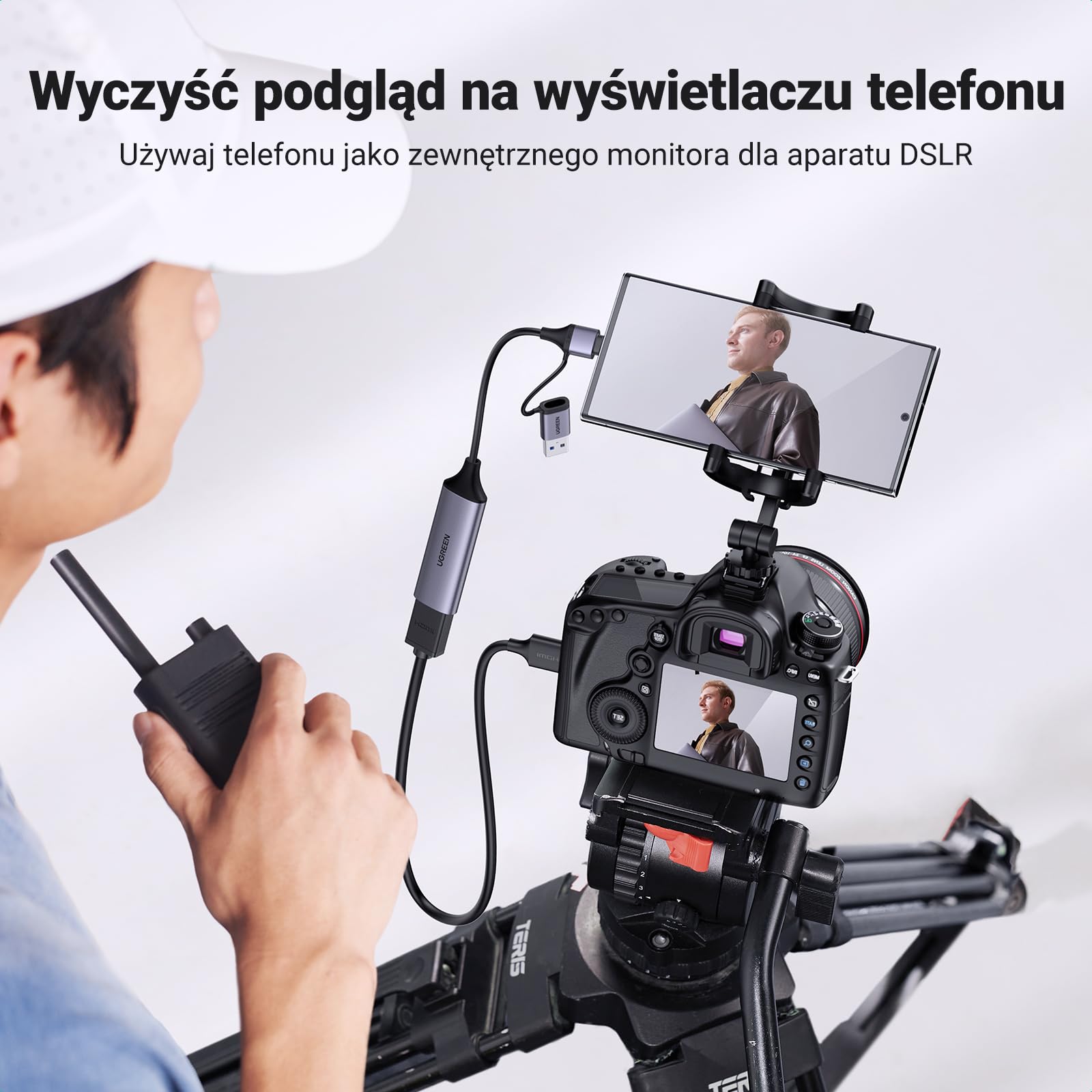UGREEN Karta capture, wejście 4K, zapis 1080P, HDMI na USB C/A | 1080P Video Grabber do gier, nagrywania, streamingu, kompatybilny z Switch PS5 Xbox TV Stick Camera Laptop iPad Mac
