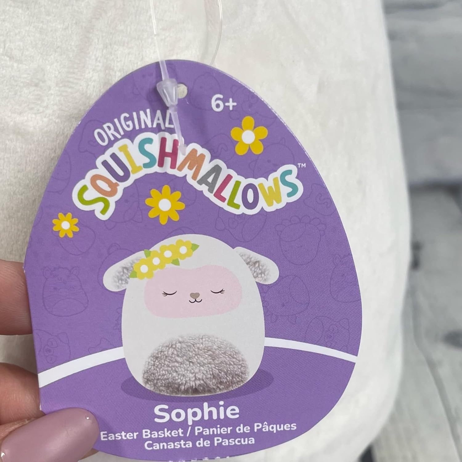 Squishmallows Official Kellytoy Easter Squad Squishy Soft Plush Toy Animal (12 Inch, Sophie Lamb (Flower Crown))