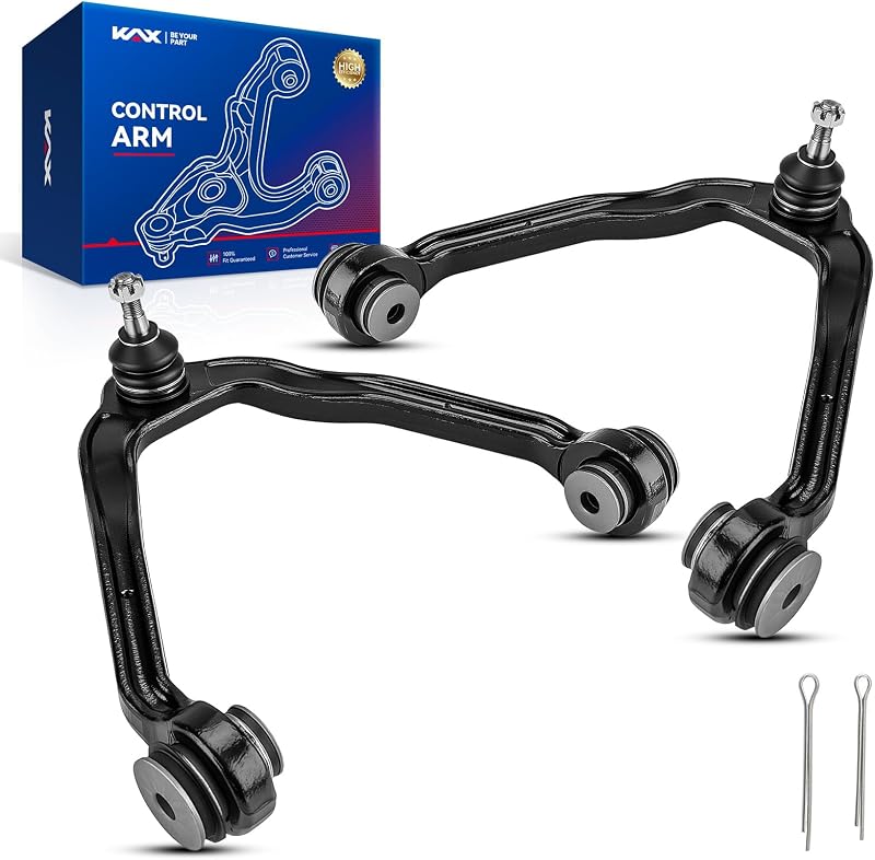Kit com 2 braços de controle superiores dianteiros KAX com junta esférica K80826 para Chevrolet, GMC e Cadillac