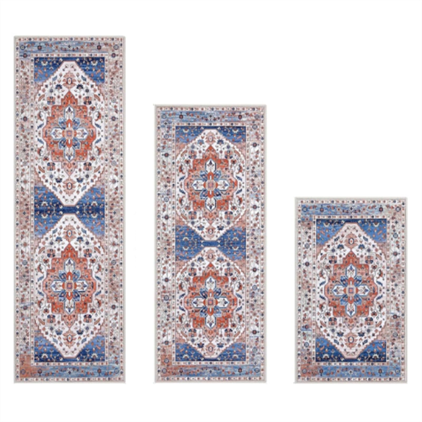 Tapis de cuisine bohème antidérapant et lavable format runner 40x120 cm coloris 12