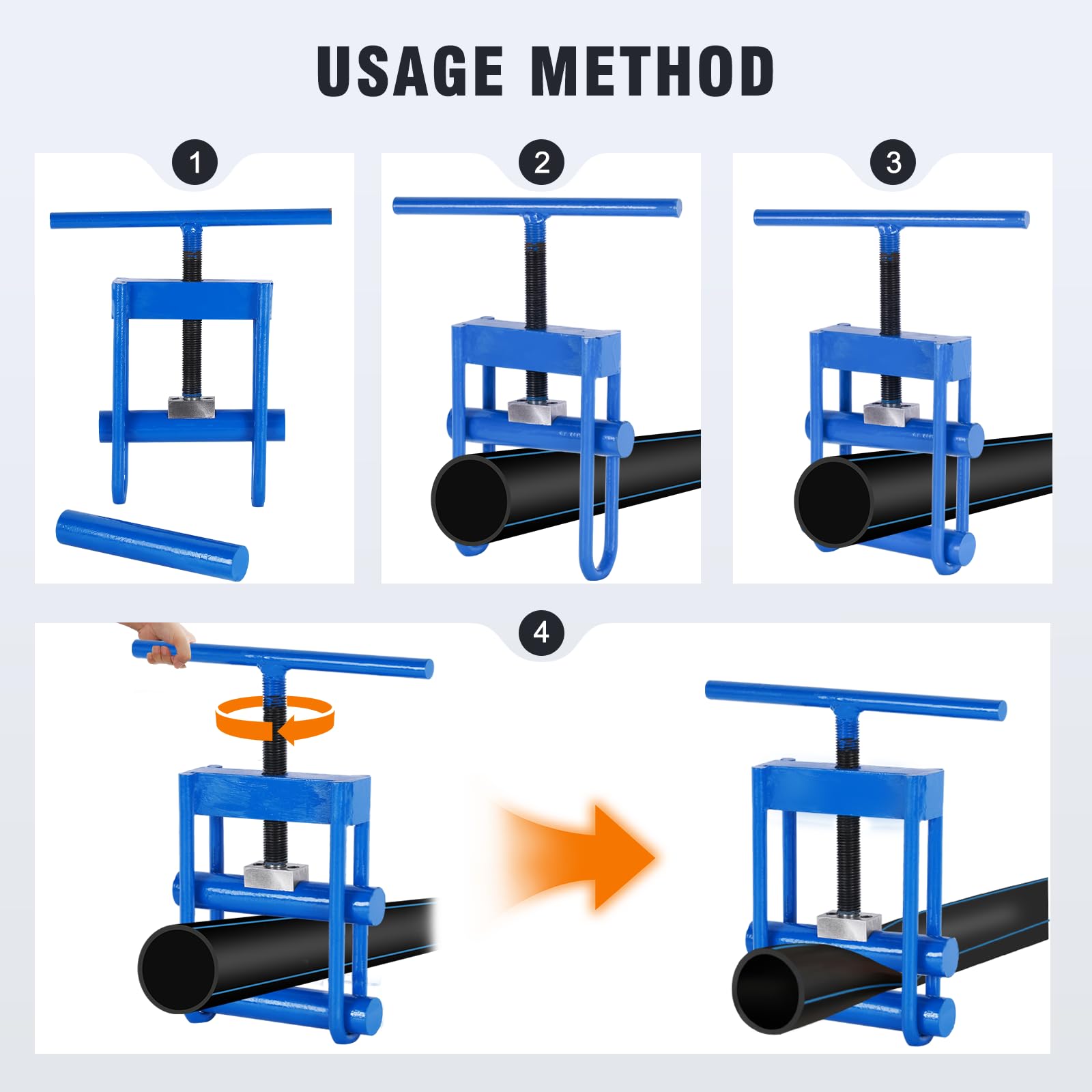 YUCHENGTECH Attrezzo di Chiusura a Compressione per Tubi 0-32 MM Strumento di Arresto Regolabile per Gas e Acqua per PE, PPR, PVC, PP Manutenzione dei Tubi