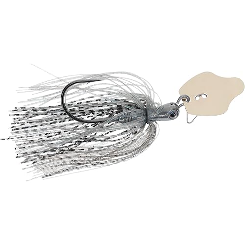 Strike King Tungsten Thunder Cricket Vibrating Swim Jig Fishing Lure, Compact Tungsten Head, Hand Tied Skirt, Trailer Keeper, 4/0 Owner Jungle Hook