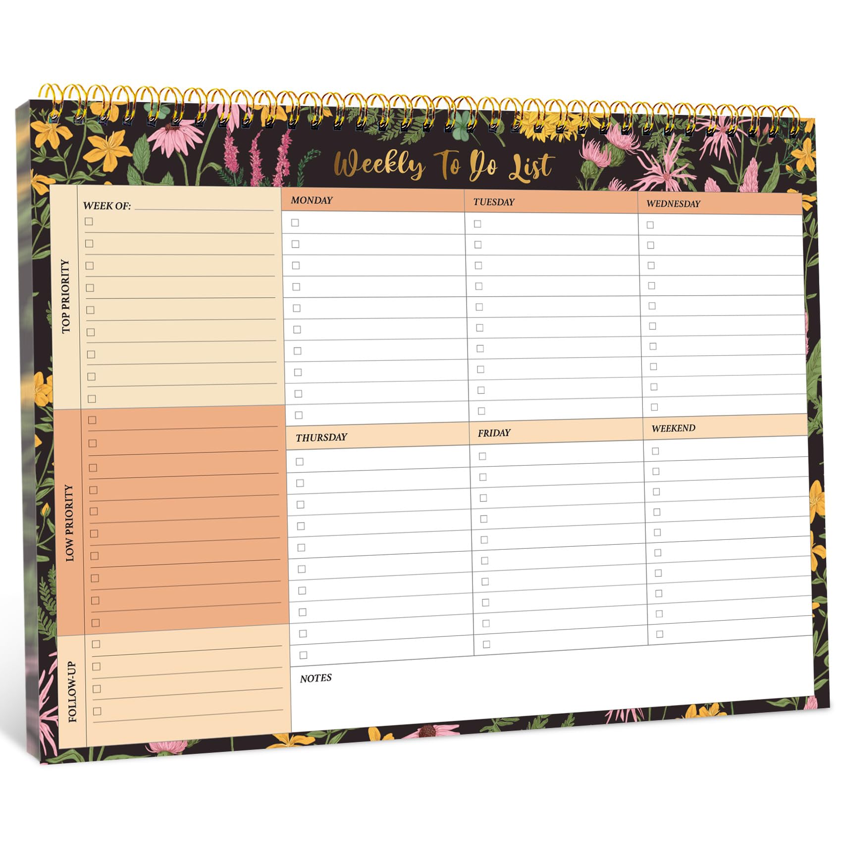 Taja Weekly Planner Notepad - Undated & Waterproof -12