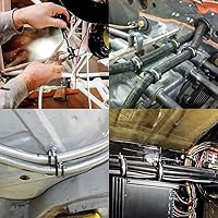 Vista 4 de Abrazadera de acero inoxidable con recubrimiento de goma, para instalación de cables, tubos suave y de acero