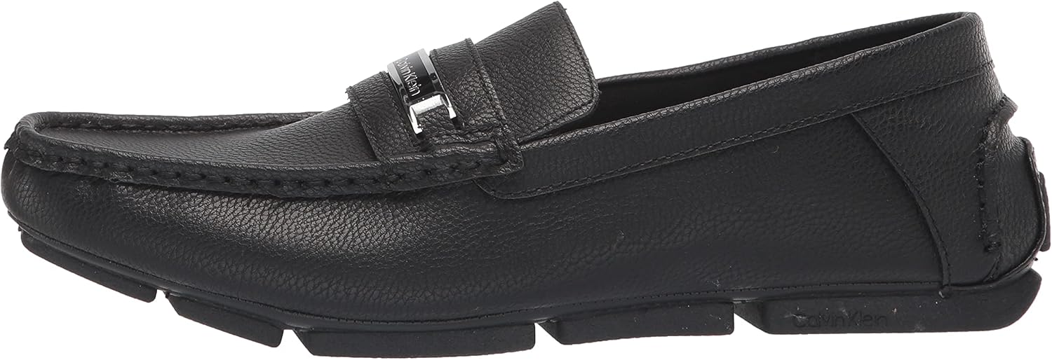 Calvin Klein Men's Merve Driving Style Loafer 8 Black Tumbled Leather 967 image 8 of 8 B092R9QP8F