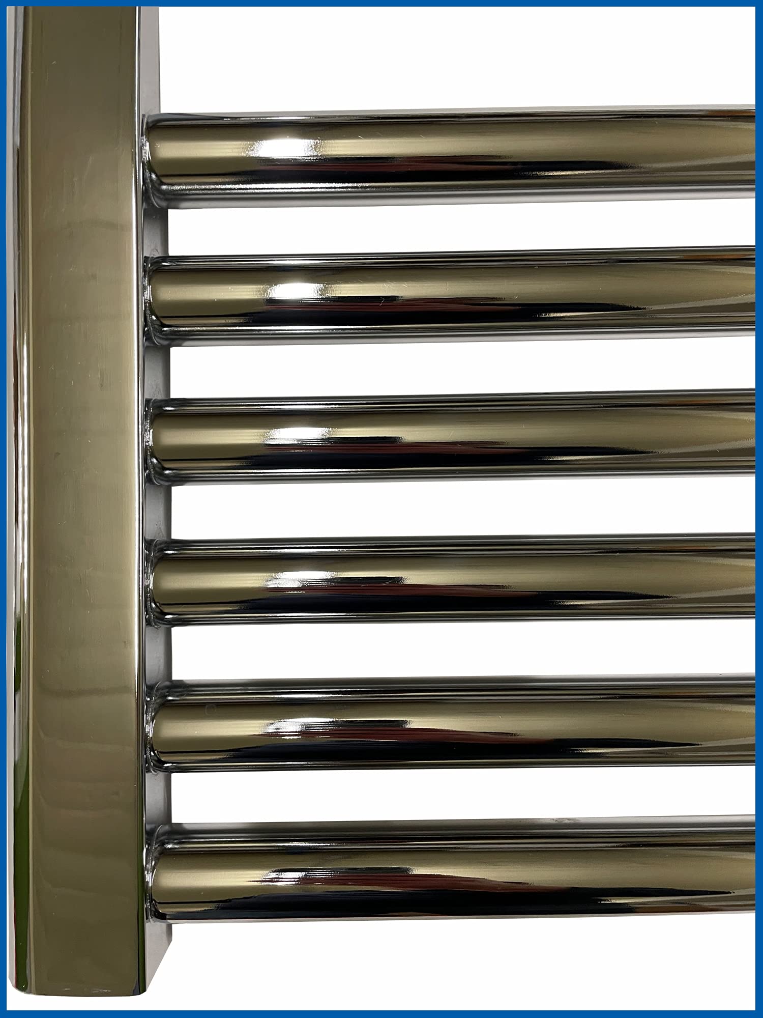 Grzejnik łazienkowy LIDYA wysoki połysk chrom 500 x 1700 mm. Prosty z przyłączem środkowym suszarka do ręczników ogrzewacz do ręczników
