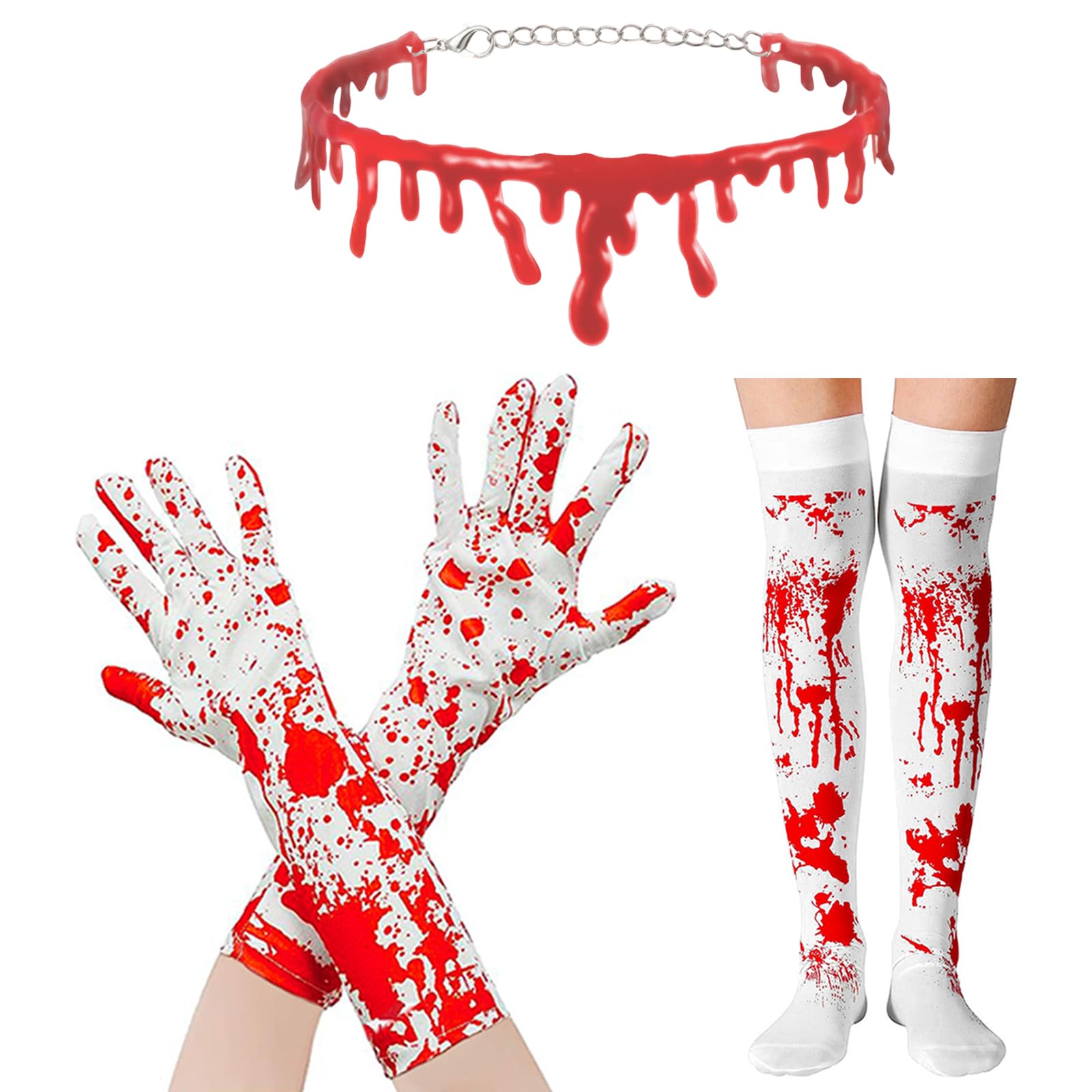 TYXHXTF Bloody Socks for Halloween with Blood, Costume Halloween Women Halloween Costume for Adults Cosplay Party