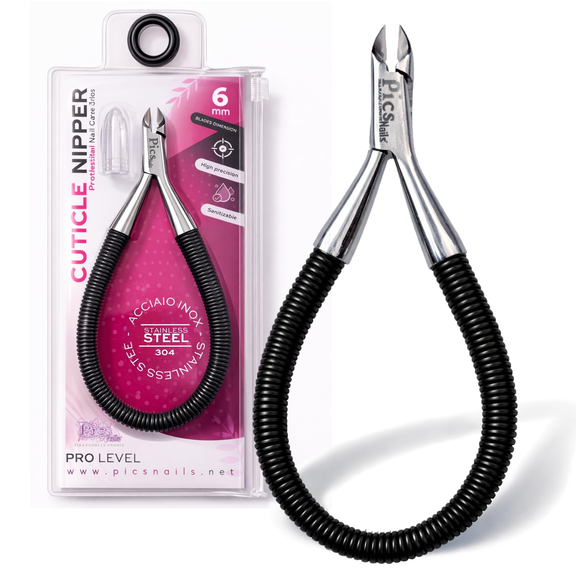 Tronchesino Cuticole Professionale 6mm in Acciaio Inox – Taglia Cuticole Unghie Mani e Piedi, Tronchesina per Cuticole Precisa, Rimuovi Cuticole e Pellicine per Manicure e Pedicure