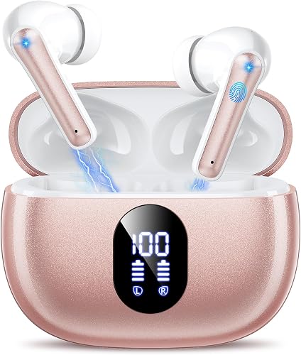 jaddsa Wireless Earbuds Bluetooth 5.3 Ear Buds, Hi-Fi Stereo Bass Ear Buds with 