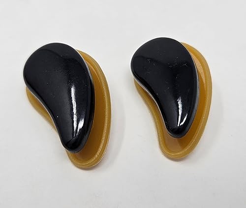 Par de ojos de seguridad de plástico negro en ángulo de 0.709 in de Zim para muñecas o marionetas Amigurumi (6 unidades)