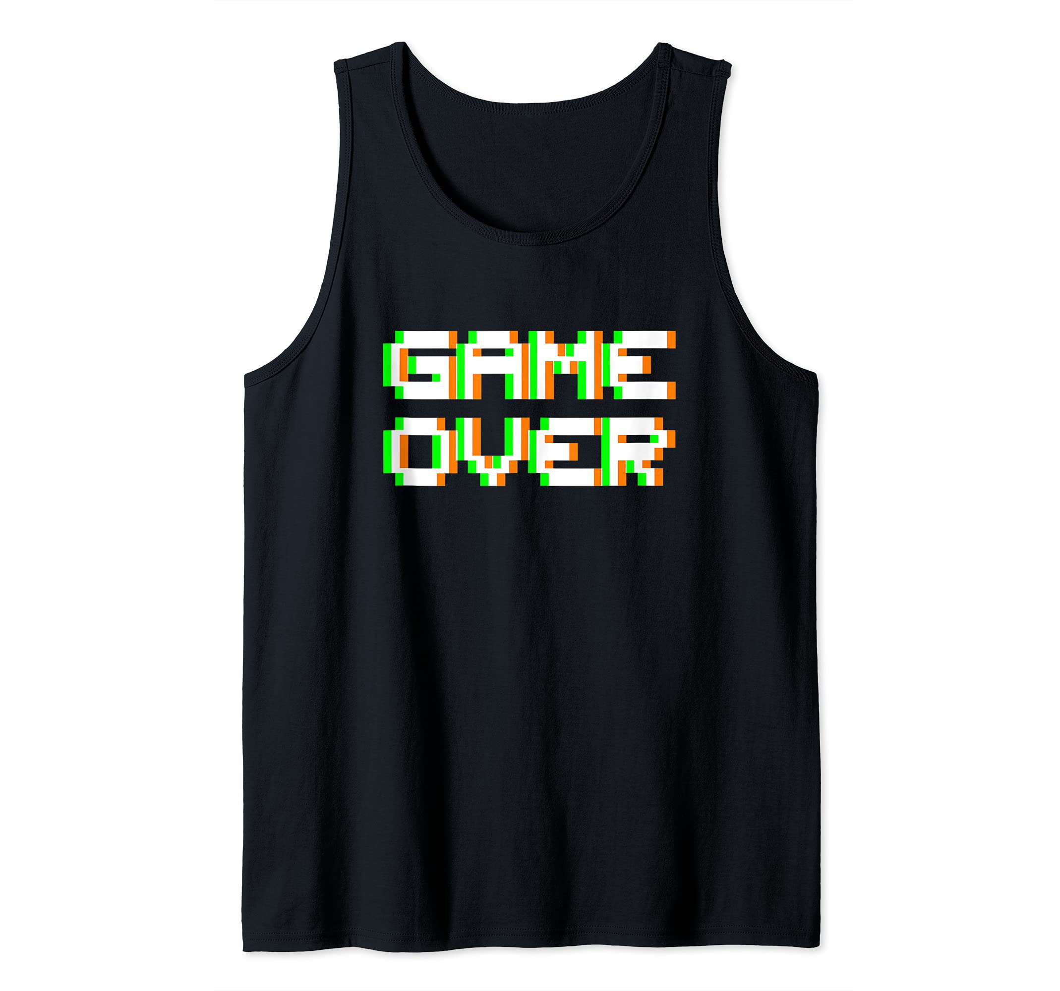 Game Over 8bit Pixel Retro Vintage Video Game Graphic Gamer Tank Top