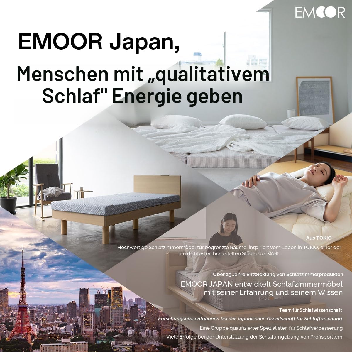 EMOOR Extra Dickes Rolllatten Futonbett Langlebiges Rollbett (100 x 200 cm) für Japanische Boden-Futon-Matratze, Holz Paulownia Boden Unlackiert Natürlich Schlafbettwäsche Gäste Tatami-Matte