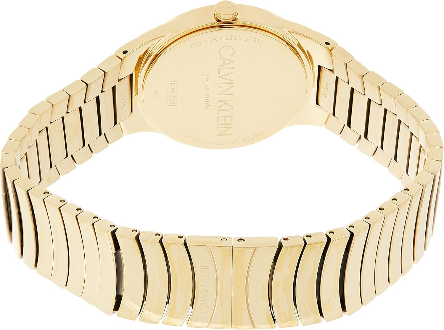 Calvin Klein Women's Stainless Steel Quartz Watch with Gold Plated Strap, 20 (Model: K8A23546)