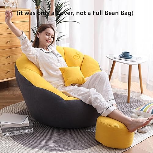 Miniatura 5 de Fundas para puf, (solo fundas para puf, no las bolsas de puf completas) para almacenamiento de animales de peluche, muebles rellenos de espuma y