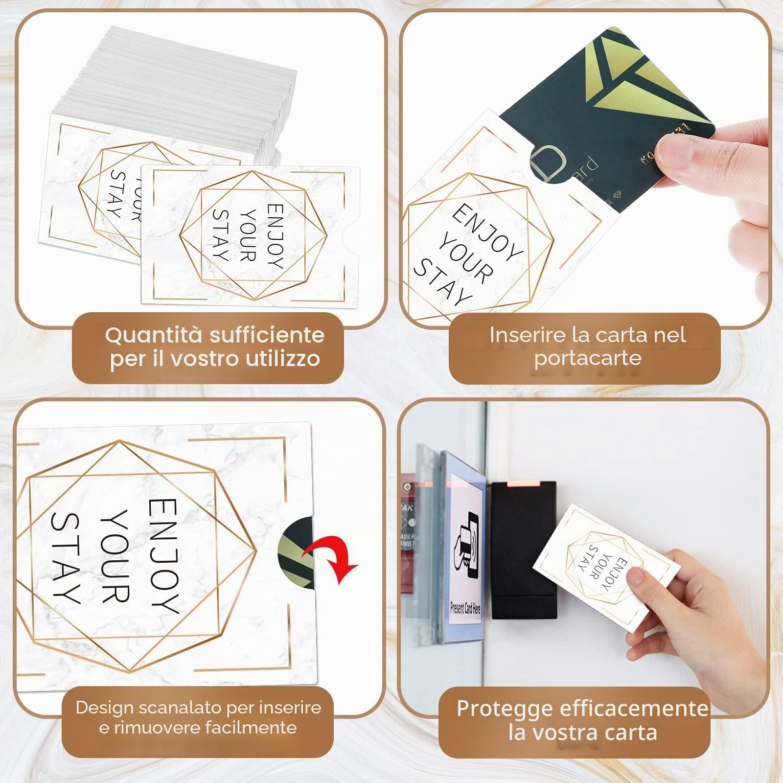 Qeeenar 2000 buste per chiavi di hotel, porta carte di credito, regali, hotel, chiavi, carte, buste, buste per biglietti da visita per affari e ufficio, 6,1 x 8,9 cm (eleganti)