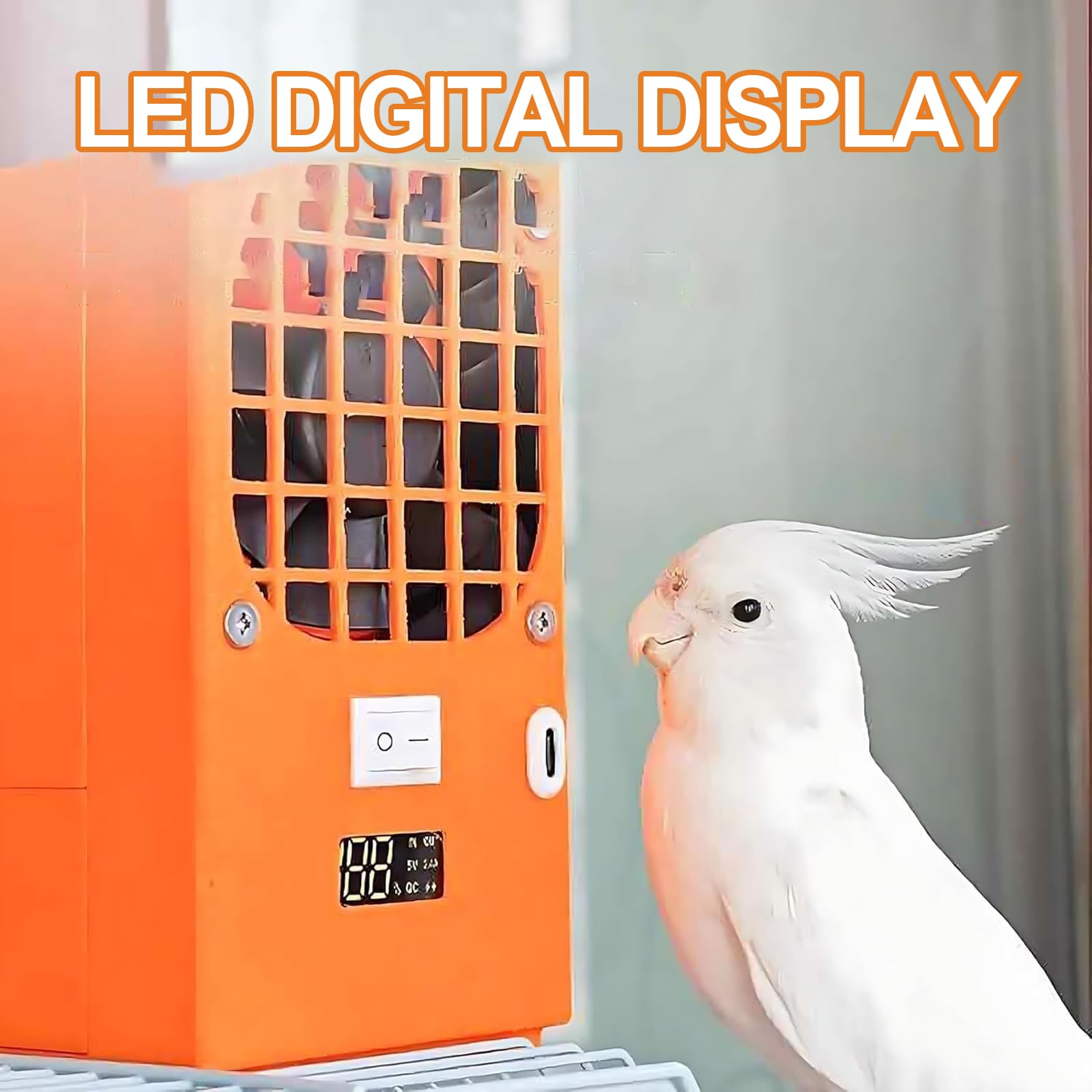 Elektryczny separator pasz dla ptaków, cyfrowy wyświetlacz zapewniający wydajną czystość zbóż, szybko eliminuje zanieczyszczenia, idealny dla miłośników ptaków i entuzjastów
