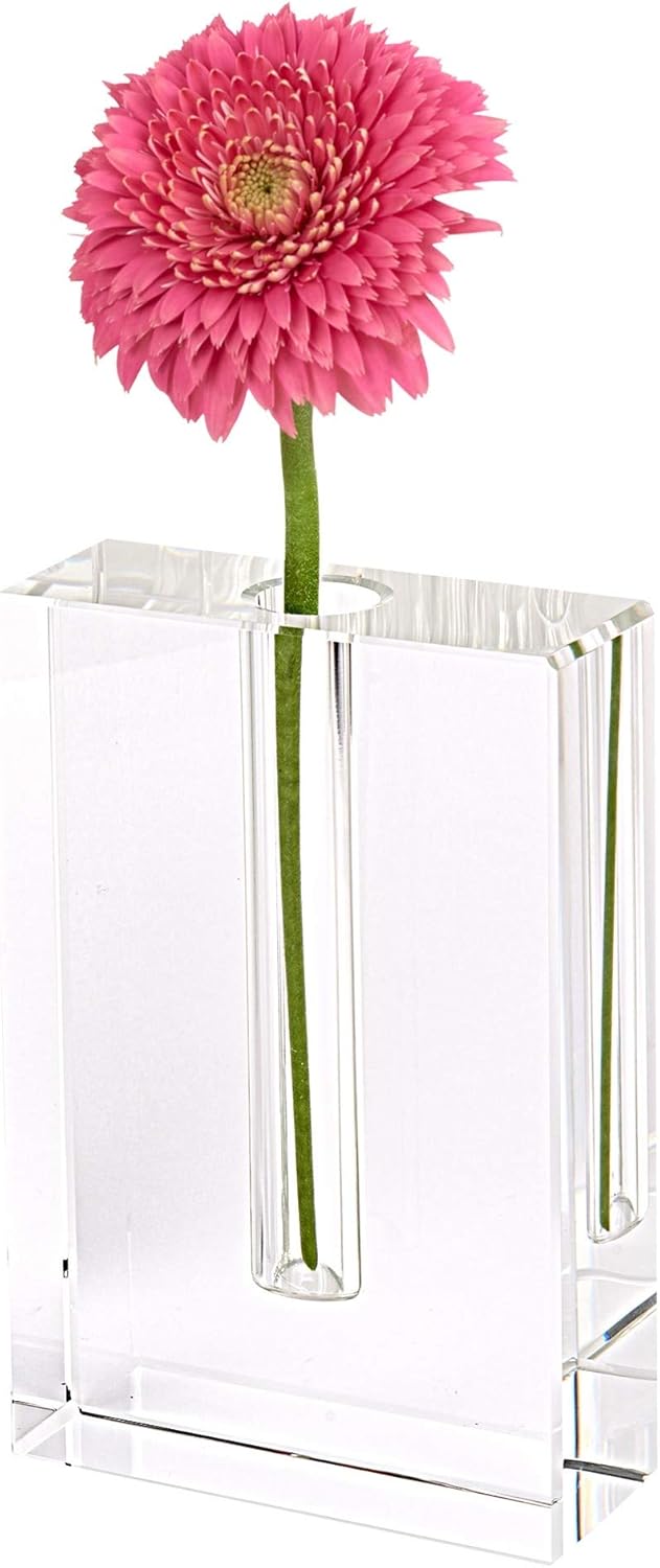 The Rita Optical Crystal H6 x 4" Bud Vase