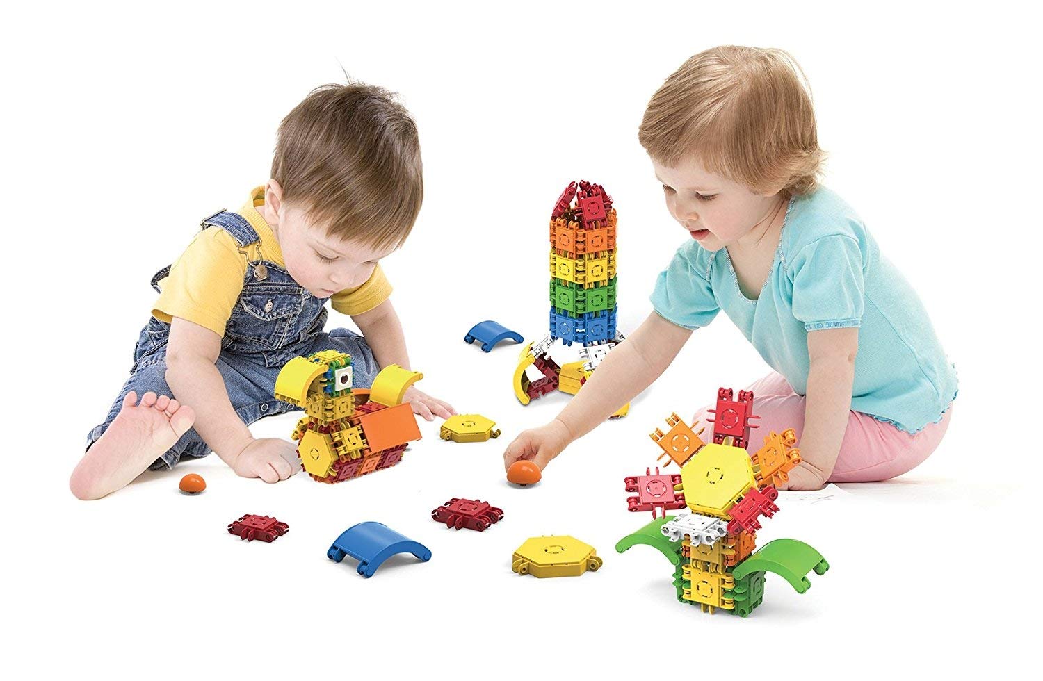 CLICFORMERS Bausteine für Kinder ab 3 Jahre, kreatives Lernspielzeug im ​​90 teiligen Basisset, Steckspiel für Jungen und Mädchen, pädagogisches Montessori Bauspielzeug, STEM-Spielzeug,