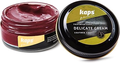 Kaps Delicate Cream – Natural Leather and Synthetic Shoe Polish – Professional Shoe Care – Intensive Leather Care and Nourishing – Glass Pot 50 ml – Various Colours