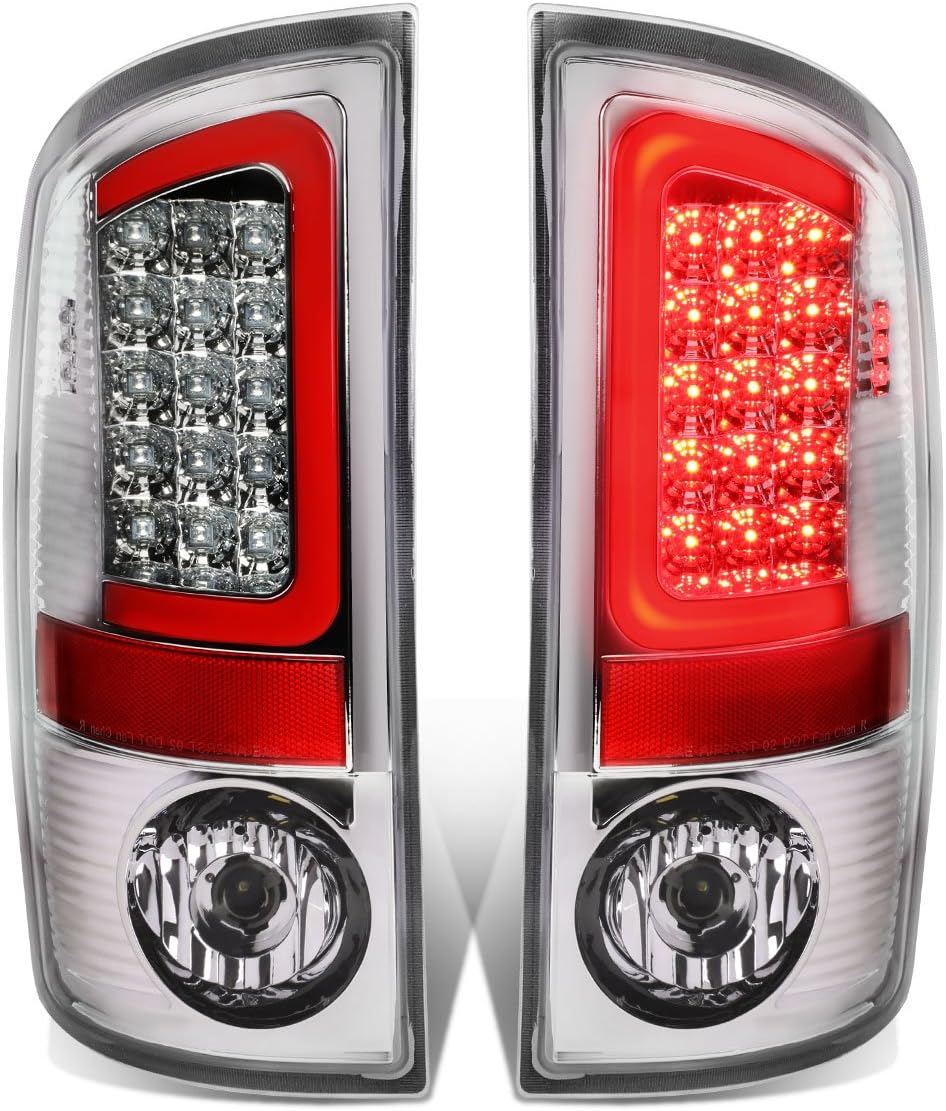 DNA MOTORING TL-DRAM07-LED-RD3D-BK-SM LED 3D Tail Light Assembly Driver & Passenger Side [Compatible with 02-06 Dodge Ram 1500 2500 3500]