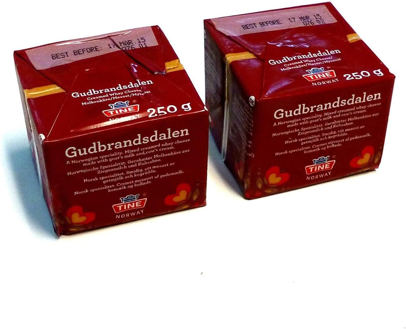 Gjetost Norwegian Brown Cheese Two x 250g from GREAT BRITISH TRADING LIMITED